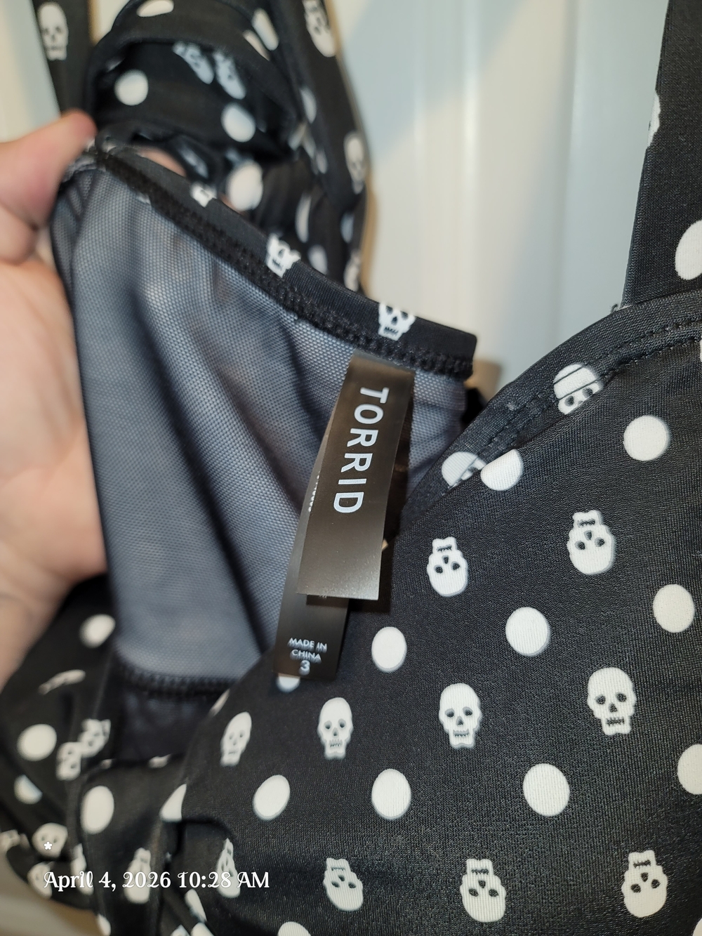 Torrid Black Swim Dress with White Skull & Polka Dot Print Size 3 (3xl) - Picture 5 of 6